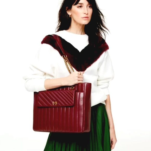 NWT Henri Bendel 712 Zip Tote in Oxblood